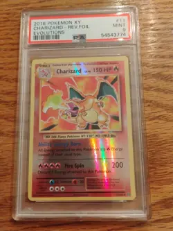 2016 Pokemon XY Evolutions Charizard Reverse Holo #11 PSA 9 - Image 1