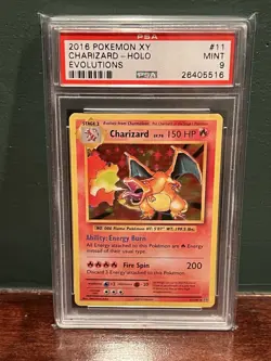 2016 POKEMON XY EVOLUTIONS #11 CHARIZARD-HOLO PSA 9 - Image 1