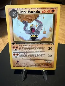 Pokemon Card Dark Machoke Team Rocket 1st Edition Uncommon 40/82 GEM / NM - Image 1