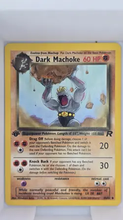 Dark Machoke 2000 Pokemon Team Rocket 1st Edition Uncommon #40/82 - M/NM - Image 1