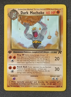 Pokemon TCG Dark Machoke 40/82 - 1st Edition Team Rocket Uncommon Card NM - Image 1