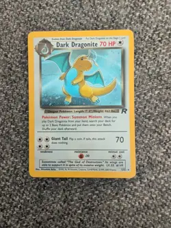 Pokemon Dark Dragonite TCG Team Rocket Unlimited Holo Card 5/82 - Image 1