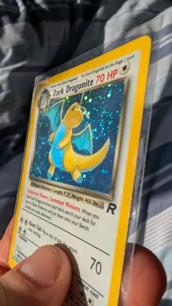 Pokemon Dark Dragonite TCG Team Rocket Unlimited Holo Card 5/82 SWIRL - Image 3