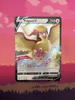 Pokemon Card Pidgeot V 137/196 Ultra Rare Lost Origin Near Mint - Image 1