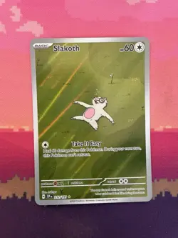 Pokemon Card Slakoth Surging Sparks Illustration Rare 212/191 Near Mint - Image 1