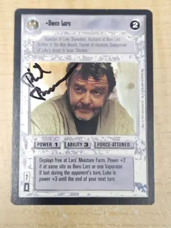 Phil Brown Hand Signed Star Wars TCG Trading Card SDCC Rare Uncle Owen - Image 1