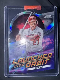 2022 Topps Cosmic Chrome - Launched Into Orbit Mike Trout #LIO-3 - Image 1