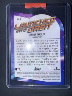 2022 Topps Cosmic Chrome - Launched Into Orbit Mike Trout #LIO-3 - Image 2