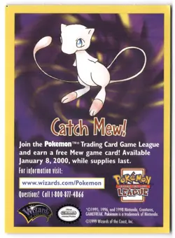Pokemon Card - Catch Mew! (Pokemon League) Promo Insert ! LPlay Free Post! - Image 1