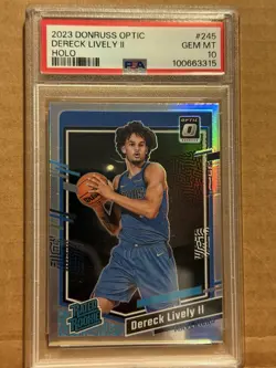 2023 Donruss Optic Basketball Dereck Lively Holo Rated Rookie PSA 10 - Image 1