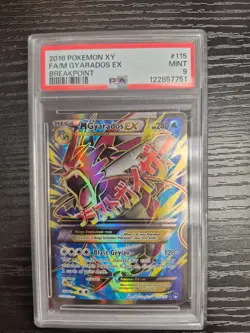 Pokemon 2016 XY BREAKpoint #115 M Gyarados EX PSA 9 Mint - Image 1