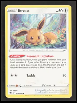 Eevee 119/189 Common SWSH10: Astral Radiance Pokemon tcg Card CB-1-2-B-31 - Image 1