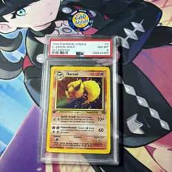 1999 POKEMON JUNGLE 1ST EDITION #3 FLAREON-HOLO PSA 8 - Image 1