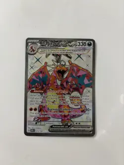 Pokemon trading card game Obsidian flames ultra rare charizard ex #215 - Image 1