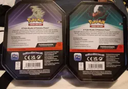 Lot Of 2 Pokemon TCG Triple Whammy Tin Set Darkrai and Tranitar Factory Sealed - Image 2