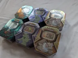 6x LOT Pokemon TCG Triple Whammy Tin English Factory Sealed (2x DR + 1x JTG) - Image 3
