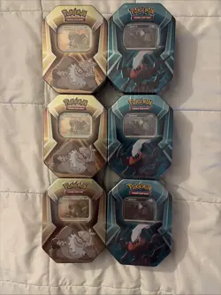 Pokemon TCG Triple Whammy Tin English Factory Sealed 6 Tins Destined Rivals - Image 2