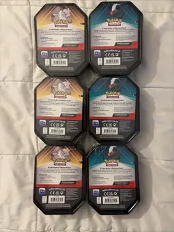 Pokemon TCG Triple Whammy Tin English Factory Sealed 6 Tins Destined Rivals - Image 3