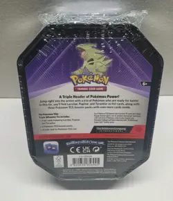 Pokemon TCG Triple Whammy Tyranitar Collector Tin 3 Booster Packs 2024 BRAND NEW - Image 2