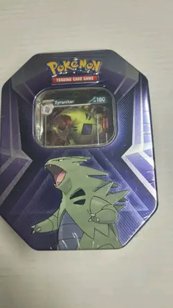 Pokemon TCG Triple Whammy Tyranitar Collector Tin 3 Booster Packs 2024 BRAND NEW - Image 3