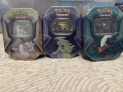Pokemon Triple Whammy Tin Set of 3 - Tyranitar, Slaking, Darkrai Factory Sealed - Image 1