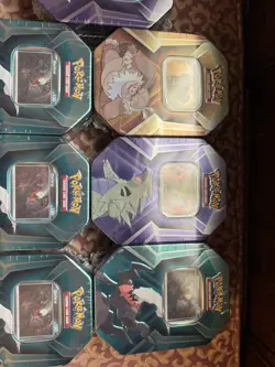 Pokemon TCG Triple Whammy Tin English Factory Sealed Lot of (7) Tins Rivals - Image 3