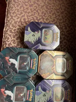 Pokemon TCG Triple Whammy Tin English Factory Sealed Lot of (7) Tins Rivals - Image 4