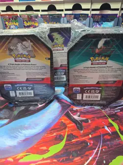 Pokemon TCG Triple Whammy Tin Set x3 Destined Rivals Journey Together Sealed - Image 3