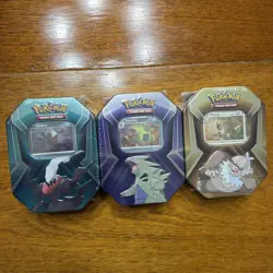 3 x Triple Whammy Collector Sealed Tins (Complete Tin Set) Pokemon TCG - Image 1