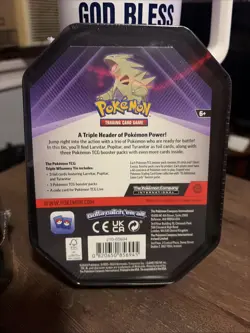 Pokemon TCG Tyranitar Triple Whammy Tin Factory Sealed - Image 3