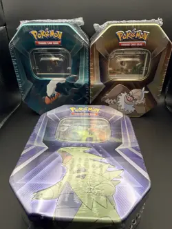 Pokemon Triple Whammy Tin Set of 3 Tyranitar Slaking, Darkrai 🚀Destined Rivals - Image 2