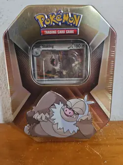 Pokemon TCG Triple Whammy Collector Tin SLAKING 3 Packs Foil Promo New - Image 1