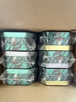 Pokemon TCG Triple Whammy Tin Case of 6 Sealed - Tyranitar Slaking Darkrai - Image 1