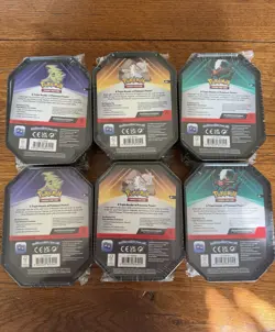 Pokemon TCG Triple Whammy Tin Case of 6 Sealed - Tyranitar Slaking Darkrai - Image 3