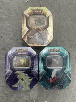 Pokemon TCG Triple Whammy Tin 3 Tin Lot ✨ - Image 1