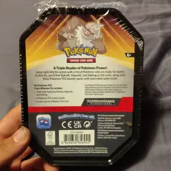 Pokemon TCG Triple Whammy Tin Slaking 2024 w/ 3 Foils + 3 Booster Packs - Image 2