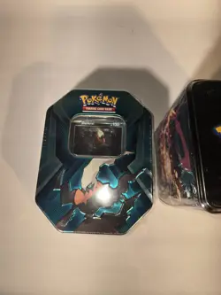 Pokemon Triple Whammy Tin Set Darkrai Tyranitar Stackable 2024 TCG - Image 2