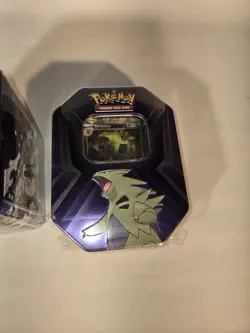 Pokemon Triple Whammy Tin Set Darkrai Tyranitar Stackable 2024 TCG - Image 4