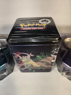 Pokemon Triple Whammy Tin Set Darkrai Tyranitar Stackable 2024 TCG - Image 5