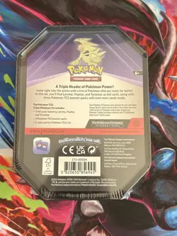 Triple Whammy Tin: Tyranitar Holo Promo. 3 booster Packs Factory Sealed Pokemon - Image 2
