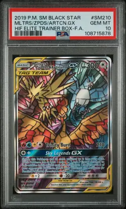 READ DESC | 2019 Pokemon Promo Moltres & Zapdos & Articuno GX SM210 PSA 10 - Image 1