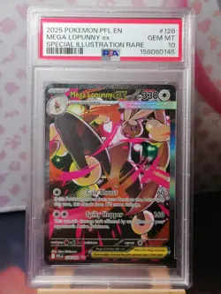 Pokemon TCG Mega Lopunny ex 128/094 - Phantasmal Flames | PSA GEM MT 10 - Image 1