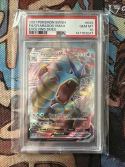 2021 Pokemon Evolving Skies Gyarados Vmax #29 PSA 10 GEM MT - Image 1