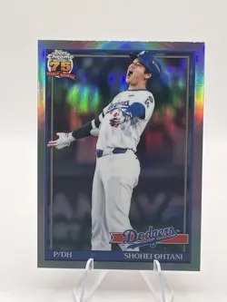 Shohei Ohtani 2026 Topps Chrome 75 Years Of Baseball 1991 Refractor - Dodgers - Image 2