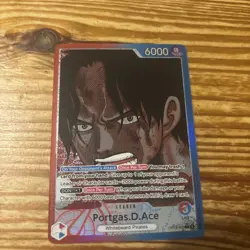 One Piece- Portgas D. Ace Alt Art Leader OP13-002 L English Carrying on His Will - Image 1