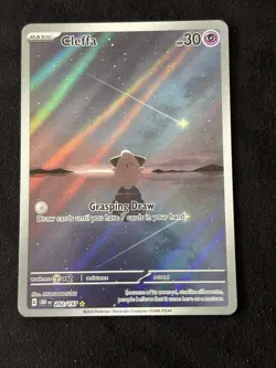 Pokemon TCG Cleffa Card 202/197 Obsidian Flames Illustration Rare SIR - Image 1