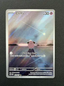 Pokemon TCG Cleffa Obsidian Flames Illustration Rare Card 202/197 NM Condition - Image 1
