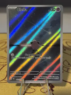 Pokemon TCG Cleffa 202/197 Obsidian Flames Illustration Rare Card NM - Image 1