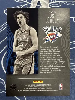 2021-22 Panini Illusions Josh Giddey TOUGH SSP Case Hit RC No. 6 Thunder Bulls - Image 2