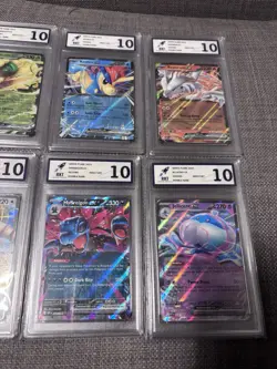 Bundle 6 Pokemon Card Slabs Bundle RKT Graded 10s White Flare Double Rare EN - Image 3